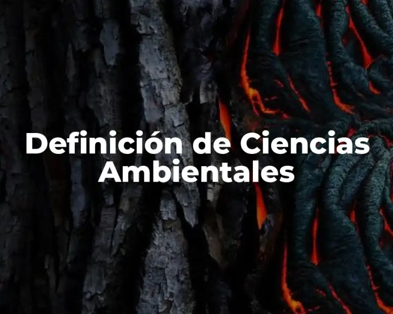 Definición de Ciencias Ambientales