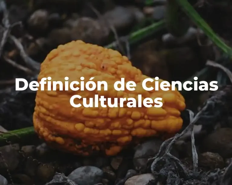 Definición de Ciencias Culturales