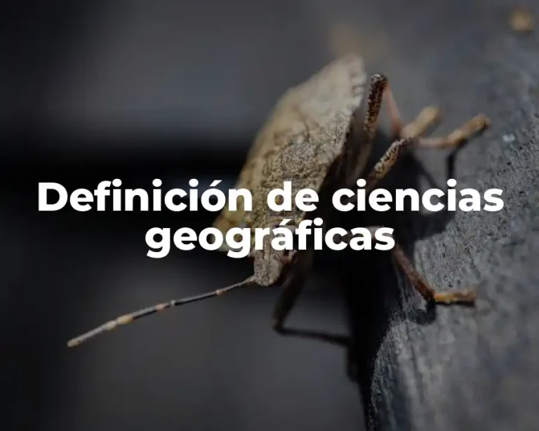 Definición de ciencias geográficas