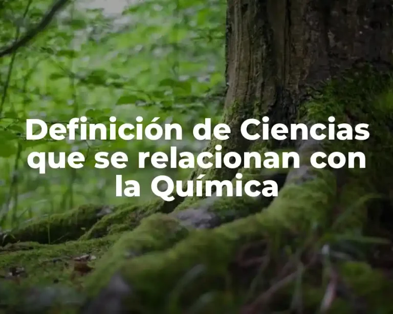 Definición de Ciencias que se relacionan con la Química