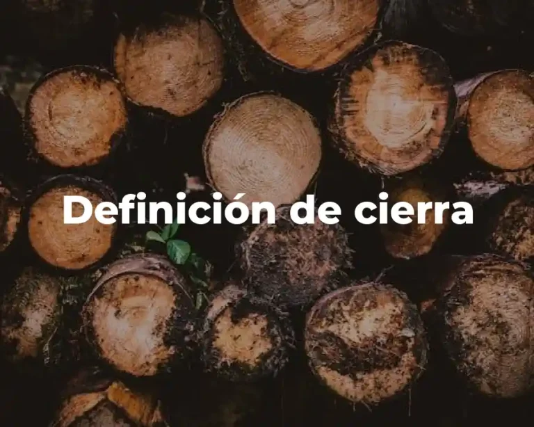 Definición de cierra