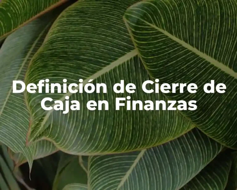 Definición de Cierre de Caja en Finanzas
