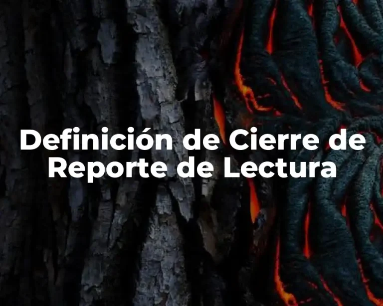 Definición de Cierre de Reporte de Lectura