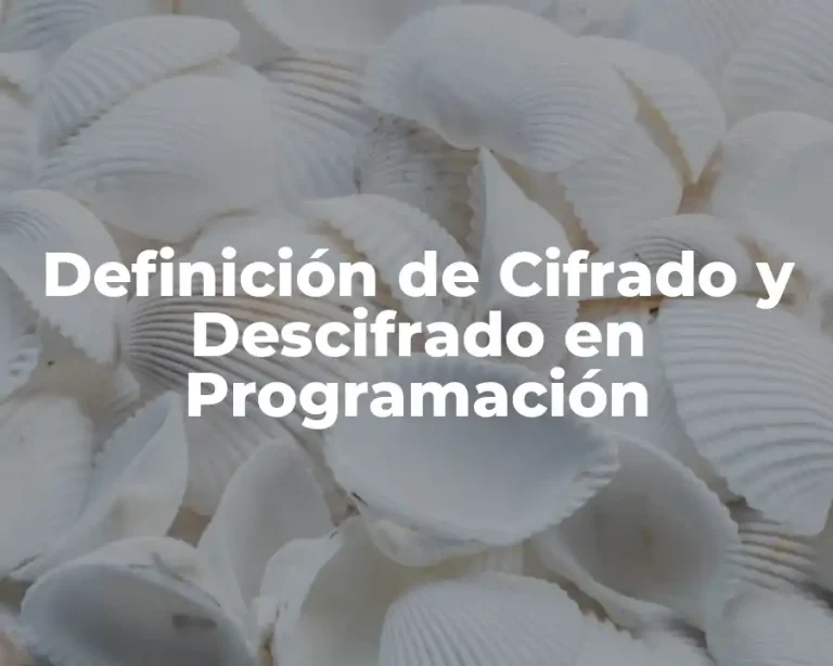 Definición de Cifrado y Descifrado en Programación