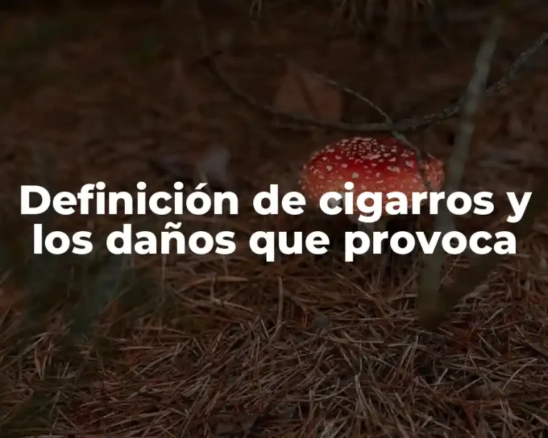 Definición de cigarros y los daños que provoca