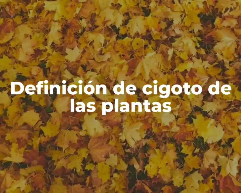 Definición de cigoto de las plantas