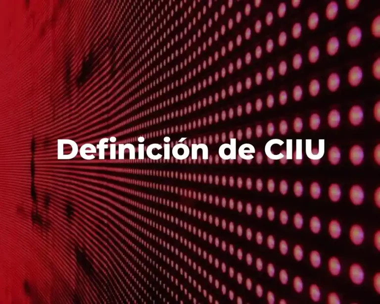 Definición de CIIU