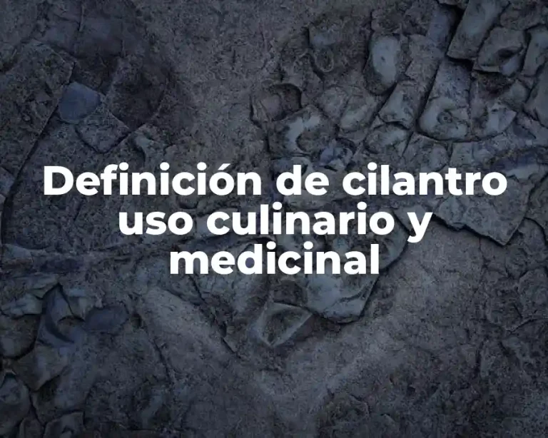 Definición de cilantro uso culinario y medicinal