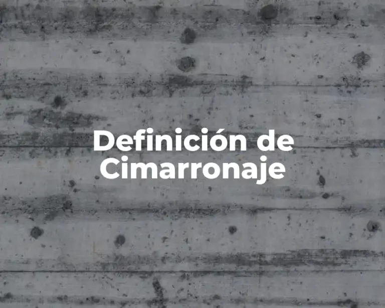 Definición de Cimarronaje