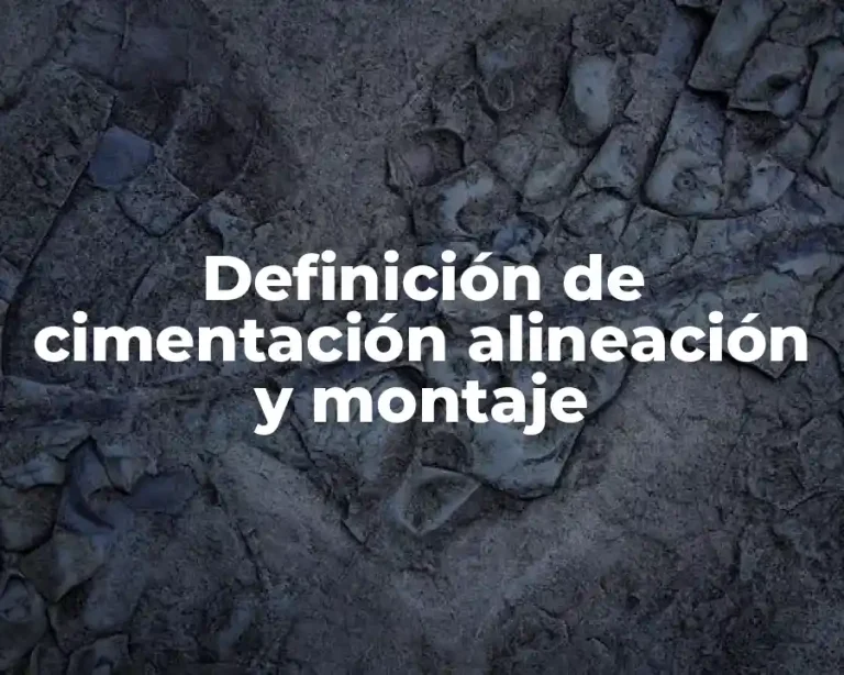 Definición de cimentación alineación y montaje
