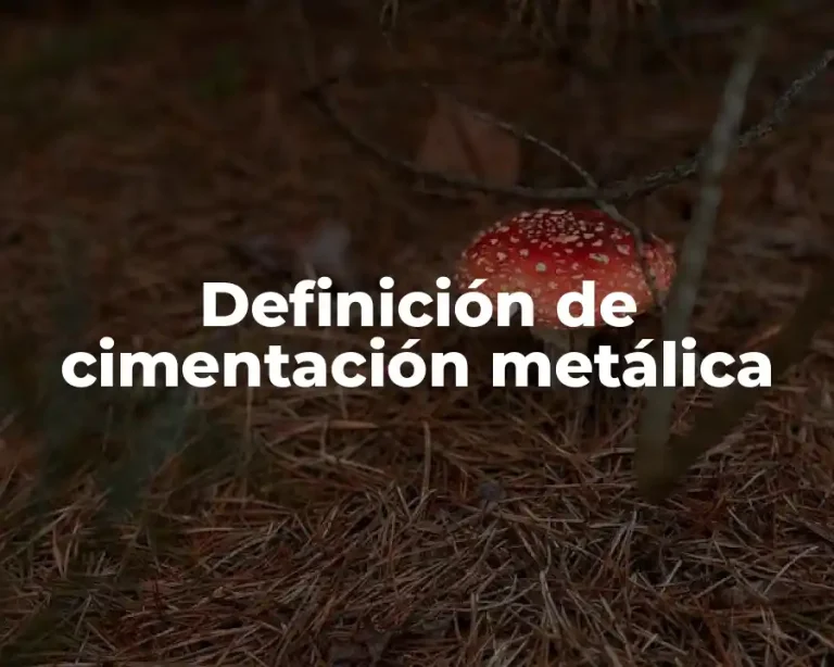 Definición de cimentación metálica