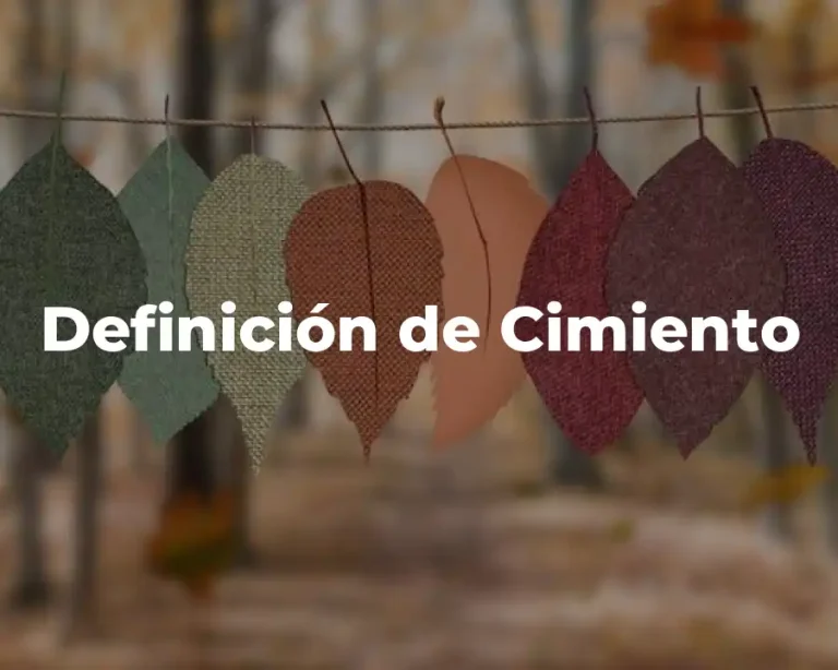 Definición de Cimiento