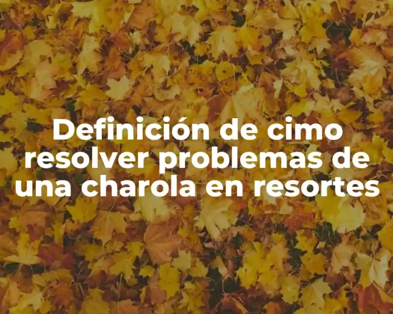 Definición de cimo resolver problemas de una charola en resortes