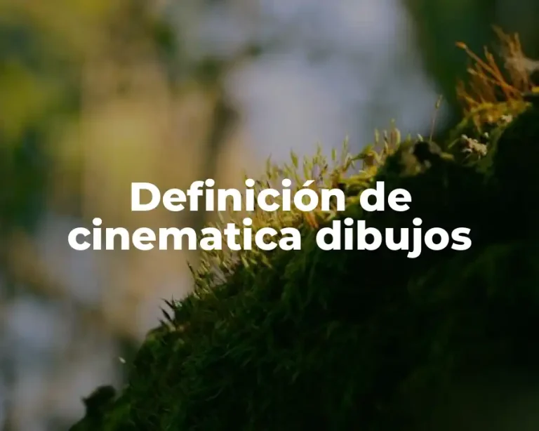 Definición de cinematica dibujos