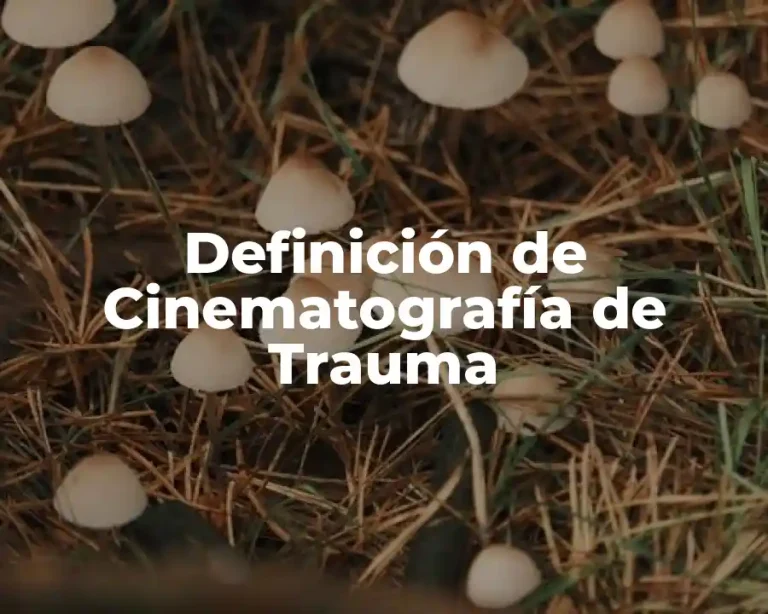Definición de Cinematografía de Trauma