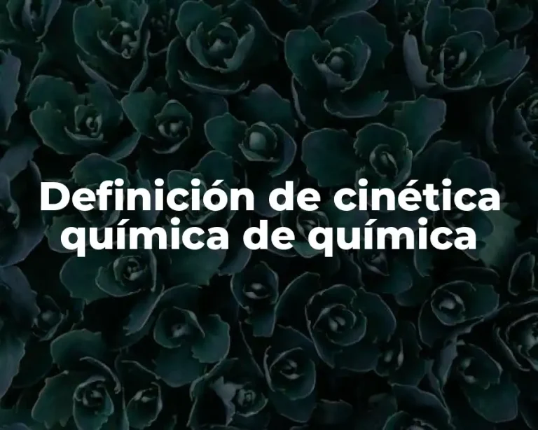 Definición de cinética química de química