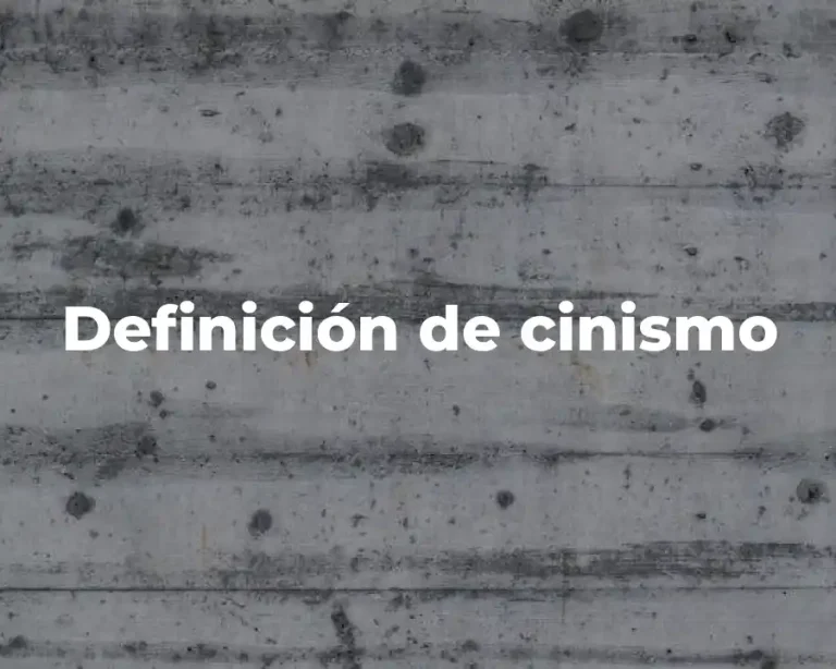 Definición de cinismo