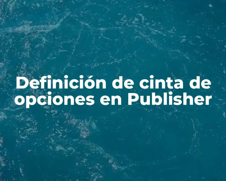 Definición de cinta de opciones en Publisher