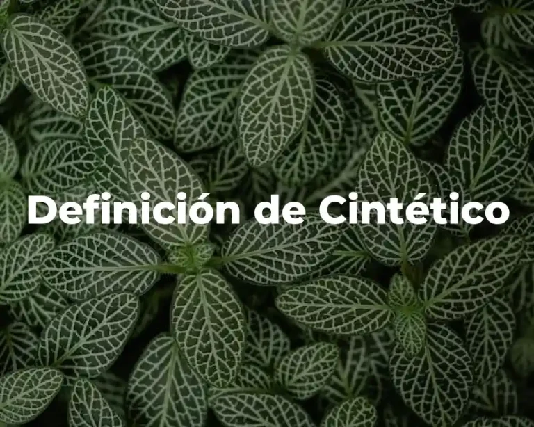 Definición de Cintético