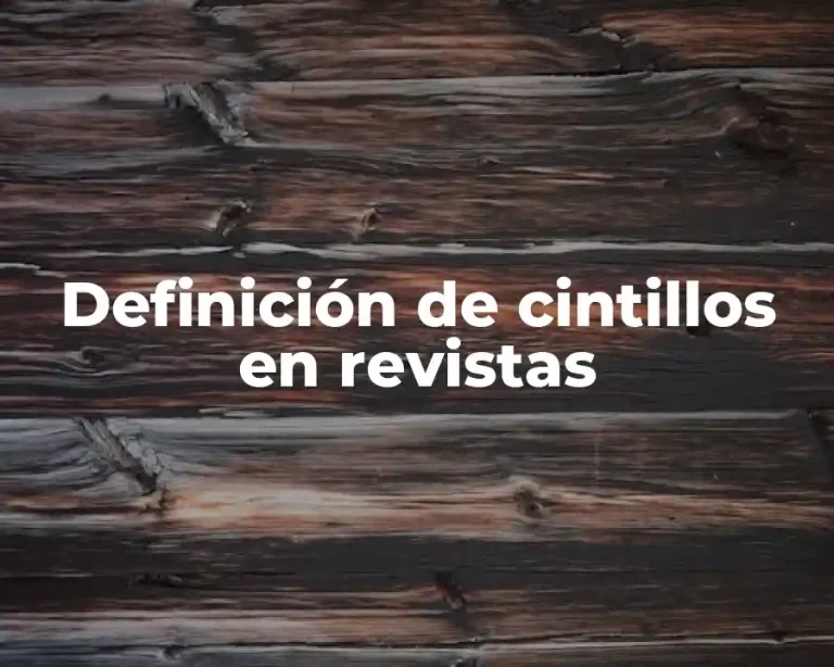Definición de cintillos en revistas
