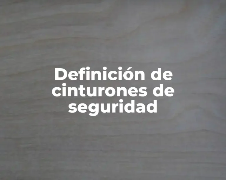 Definición de cinturones de seguridad