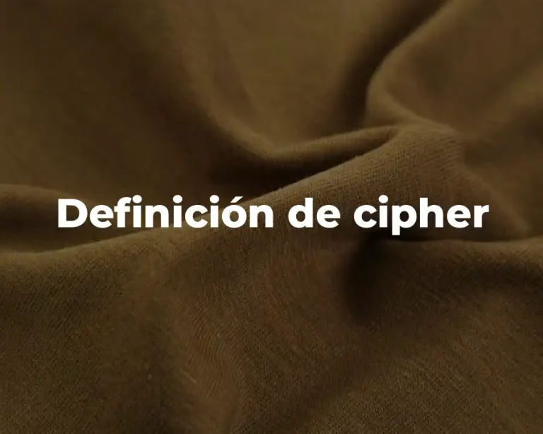 Definición de cipher