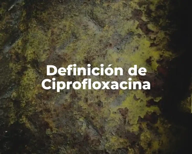 Definición de Ciprofloxacina