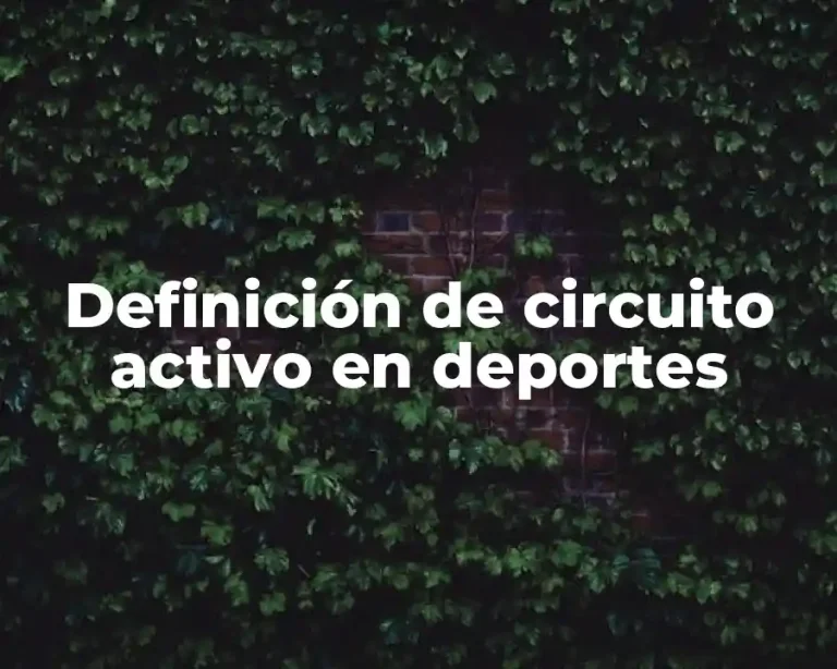 Definición de circuito activo en deportes