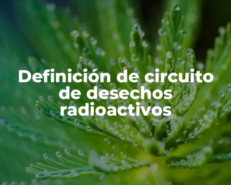 Definición de circuito de desechos radioactivos