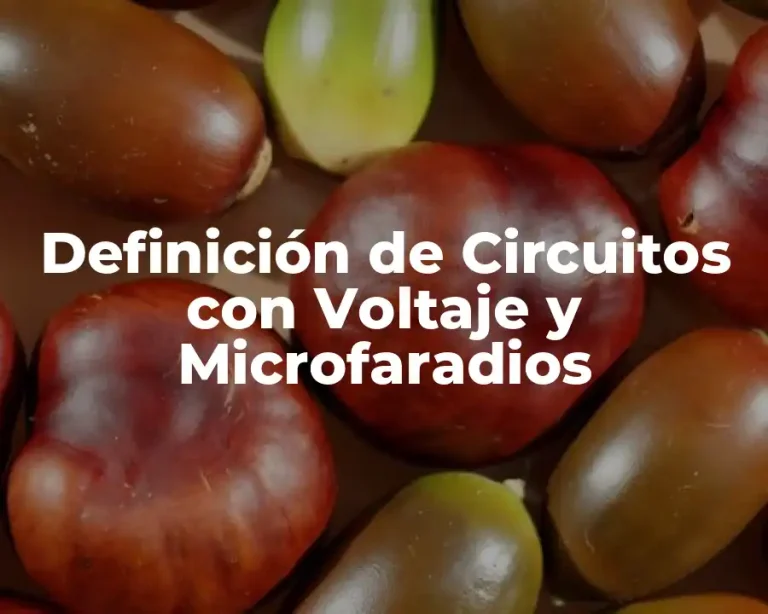 Definición de Circuitos con Voltaje y Microfaradios