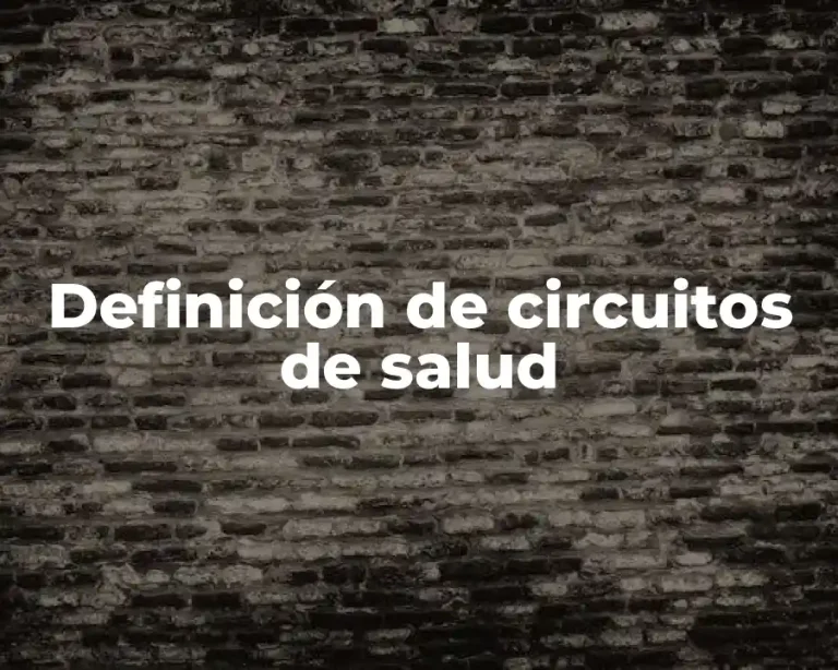 Definición de circuitos de salud