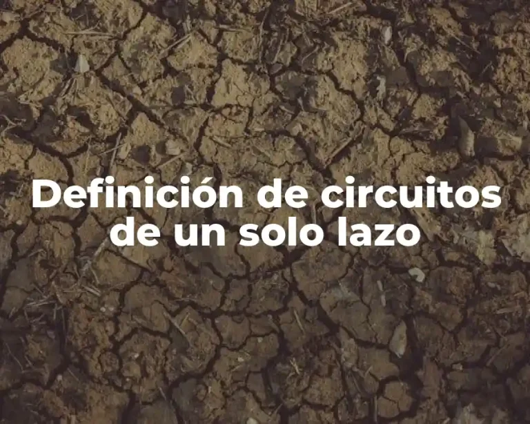 Definición de circuitos de un solo lazo