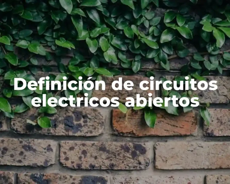 Definición de circuitos electricos abiertos