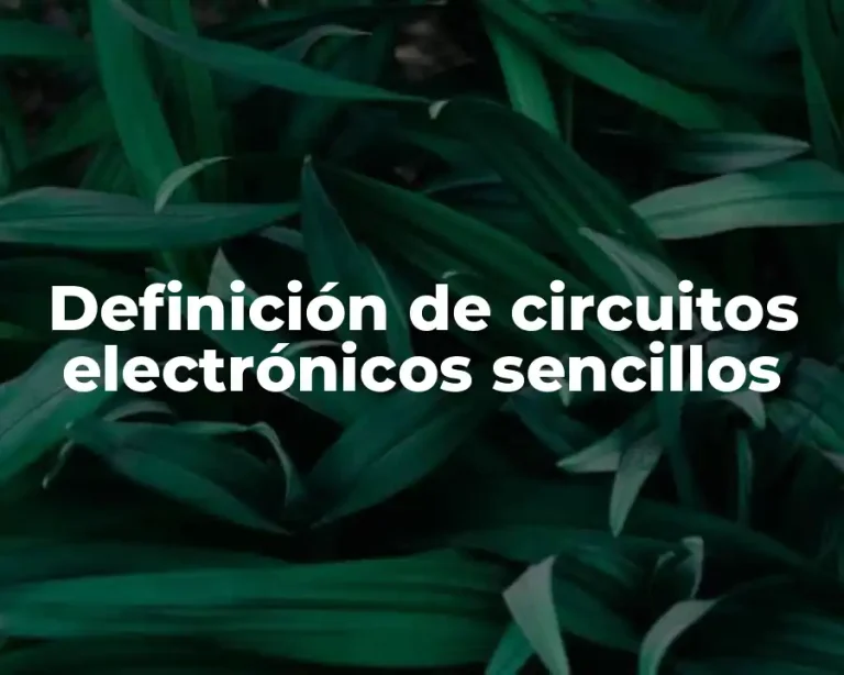 Definición de circuitos electrónicos sencillos