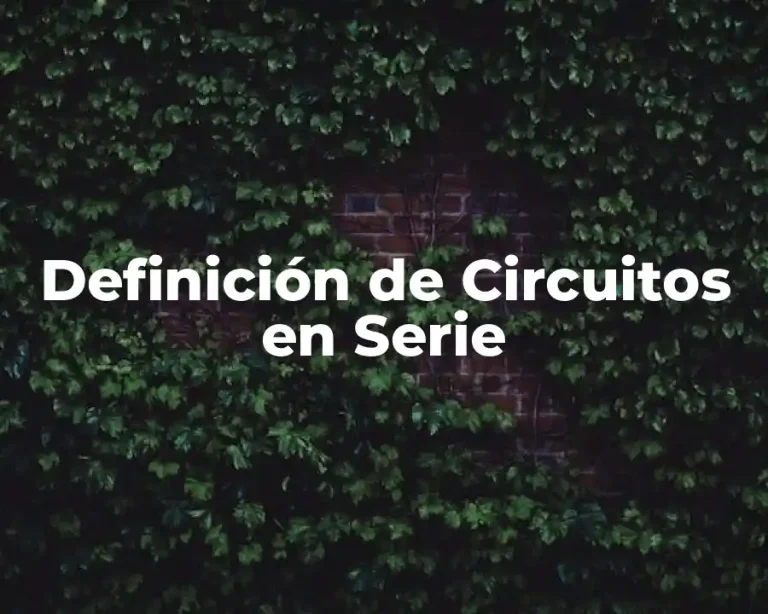 Definición de Circuitos en Serie