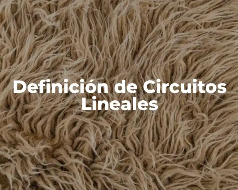 Definición de Circuitos Lineales