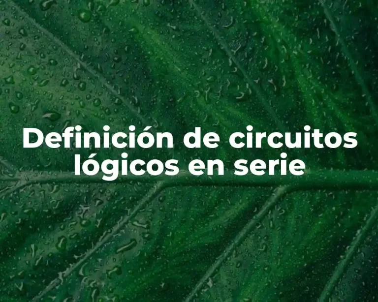 Definición de circuitos lógicos en serie