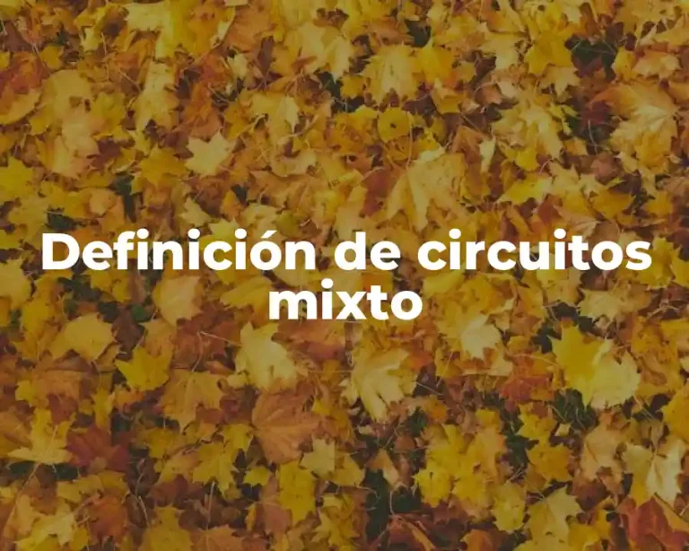 Definición de circuitos mixto