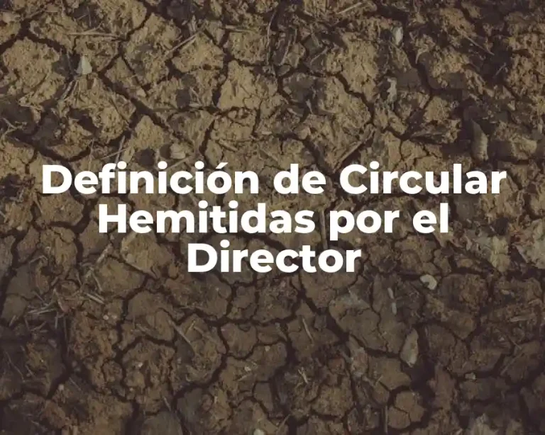 Definición de Circular Hemitidas por el Director