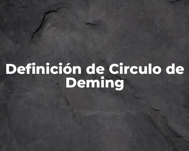 Definición de Circulo de Deming