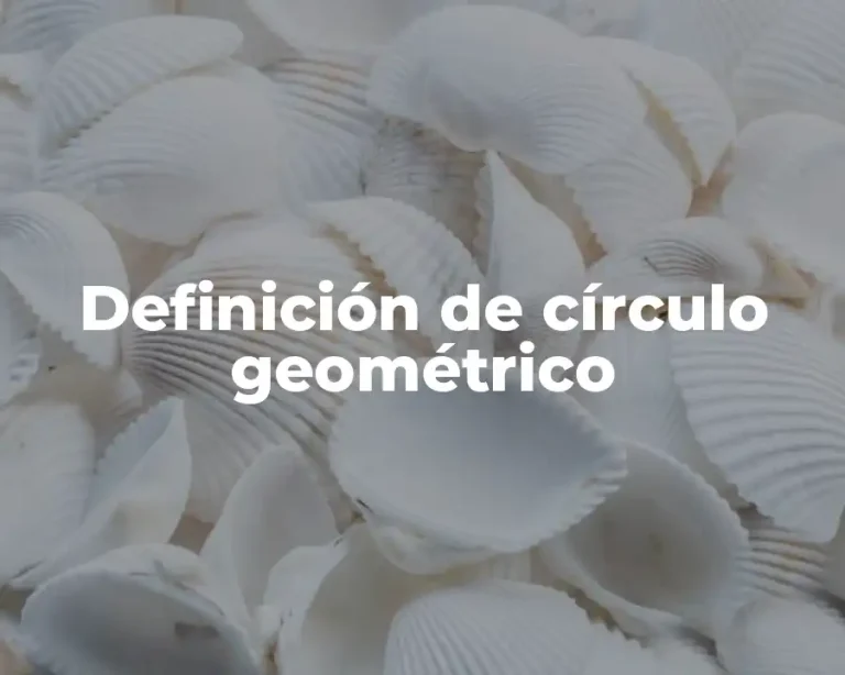 Definición de círculo geométrico