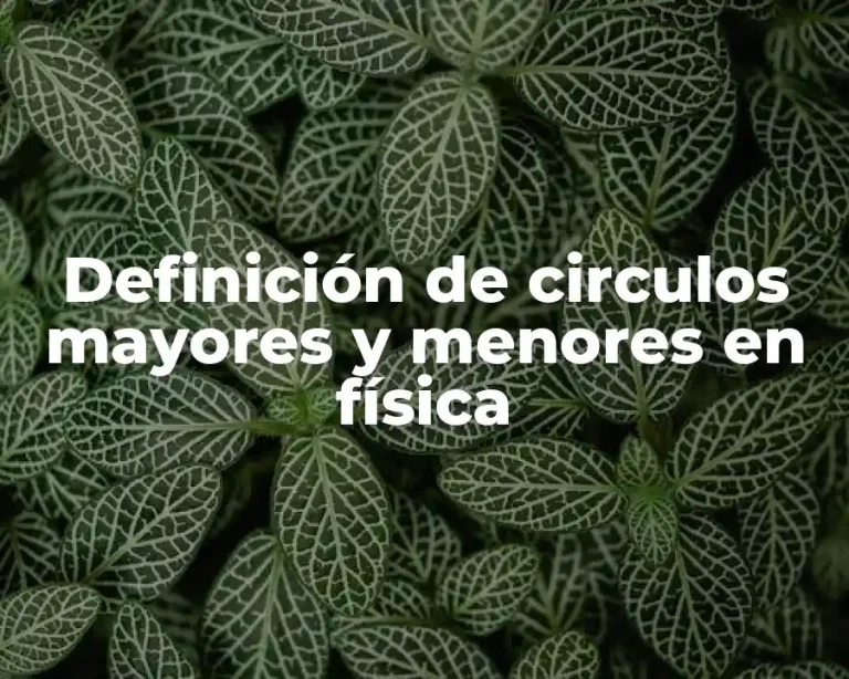 Definición de circulos mayores y menores en física