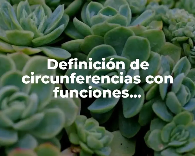 Definición de circunferencias con funciones trigonométricas
