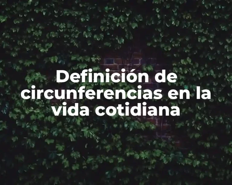 Definición de circunferencias en la vida cotidiana