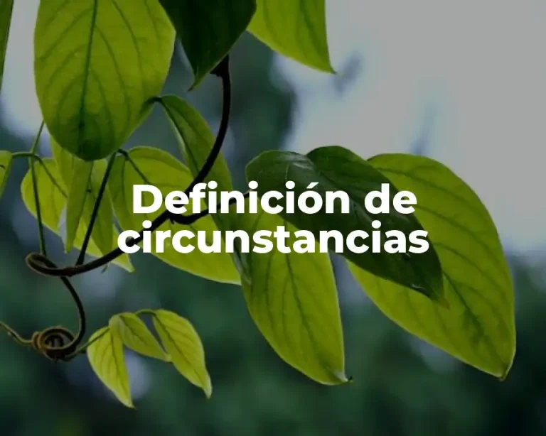 Definición de circunstancias