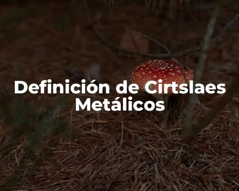 Definición de Cirtslaes Metálicos