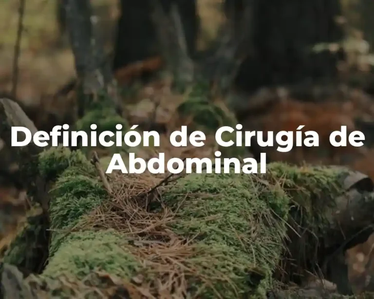 Definición de Cirugía de Abdominal