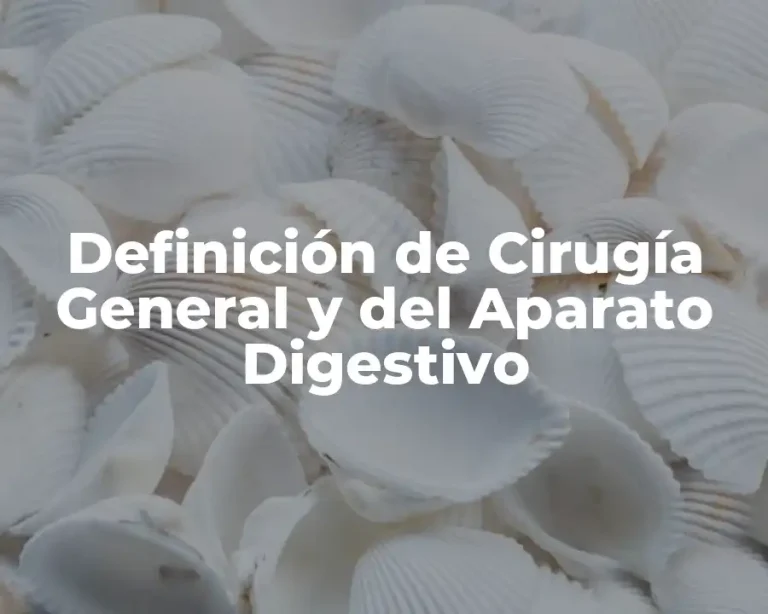 Definición de Cirugía General y del Aparato Digestivo