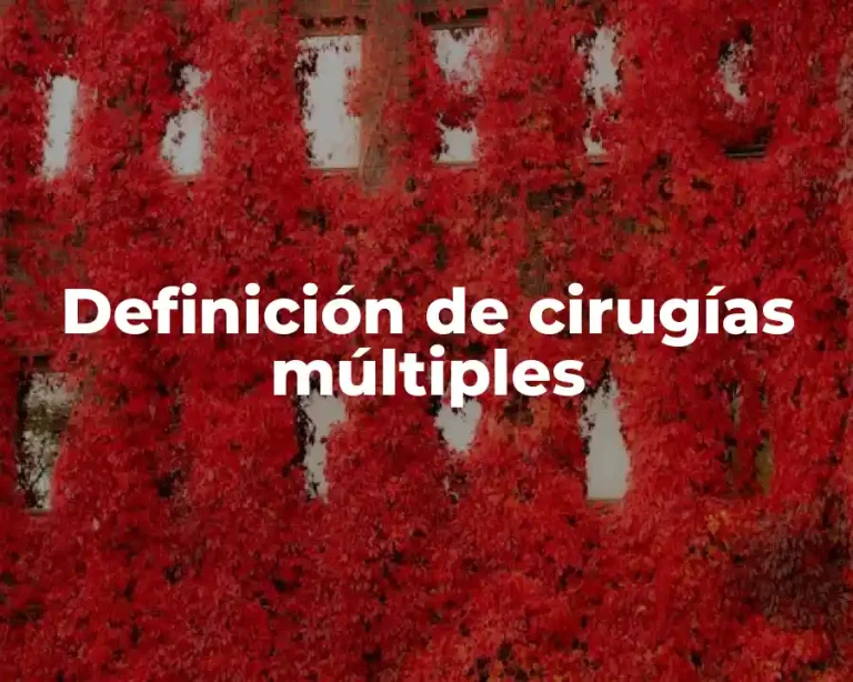 Definición de cirugías múltiples