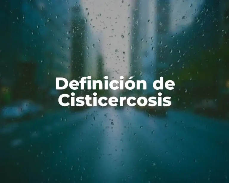 Definición de Cisticercosis